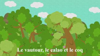 Le vautour, le calao, et le coq