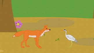 Le renard et le héron